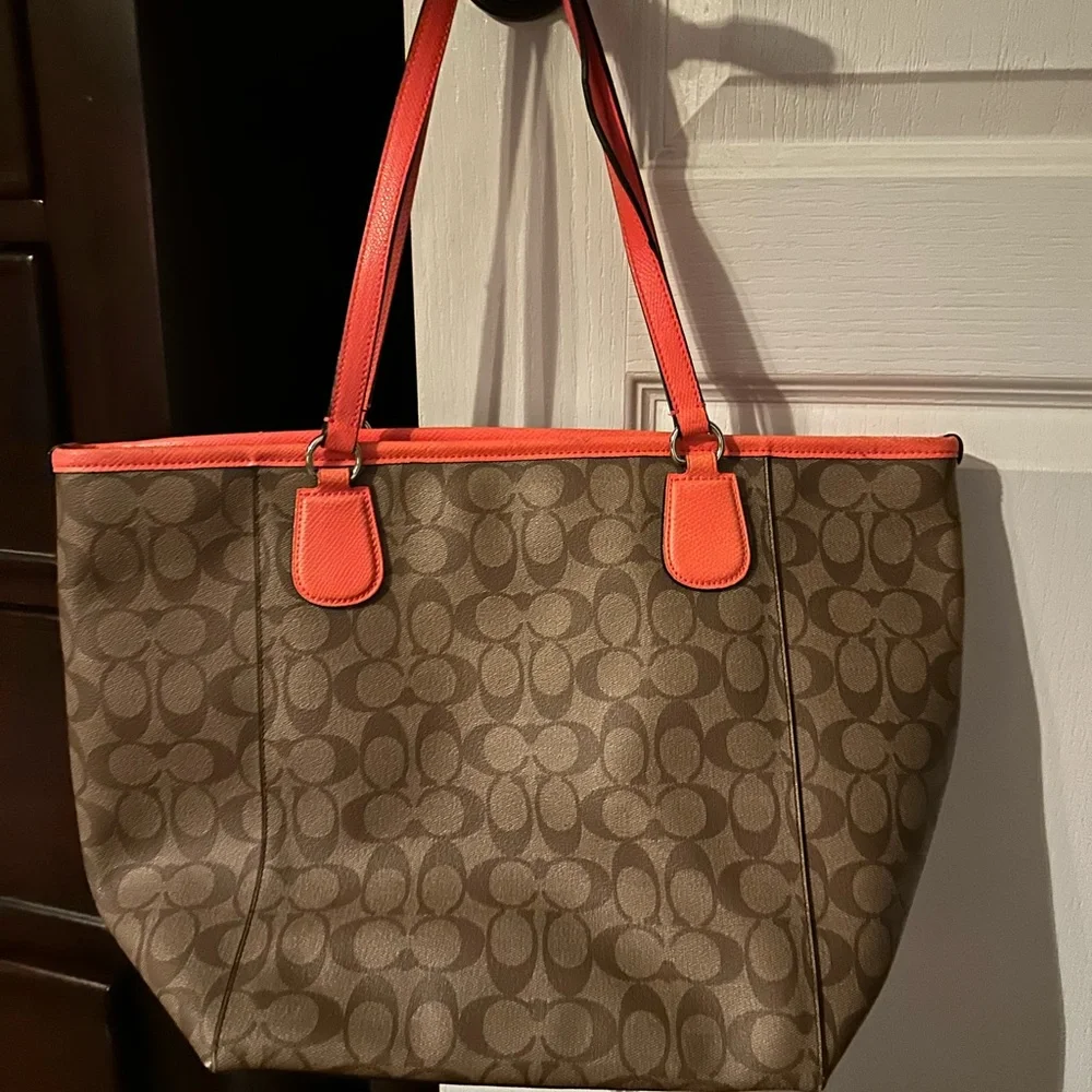 Coach Brown and pink Tote Bag - Picture 3 of 7